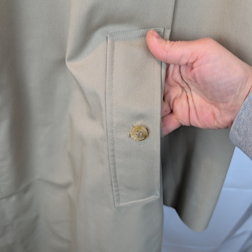 Burberry Vintage Classic Tan Men's Trench Coat Size 52 Long In VGUC - Picture 4 of 13